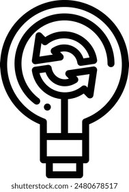 bulb icon. Thin Linear Style Design Isolated On White Background