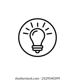 Bulb icon Thin vector set