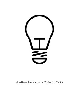 Bulb icon Thin vector set