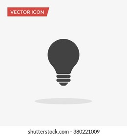 Bulb Icon in trendy flat style isolated on grey background. Lamp symbol for your web design, logo, UI. Vector illustration, EPS10.