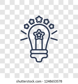 Bulb icon. Trendy linear Bulb logo concept on transparent background from Startup Strategy and Success collection