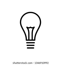 Bulb Icon Vector Stock Vector (Royalty Free) 1346910992 | Shutterstock