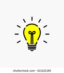 Bulb icon vector.