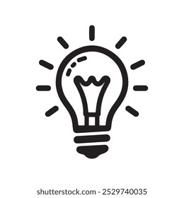bulb icon vector art design 