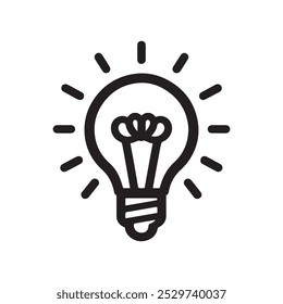 bulb icon vector art design 