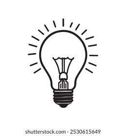 Bulb icon vector art design