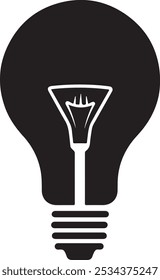 Bulb icon vector art design , Bulb icon vector silhouette