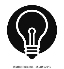 Bulb icon vector art illustration image Ideal for Ideas and Innovation Illustrations