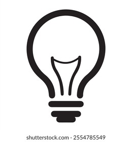 Bulb icon vector art illustration.