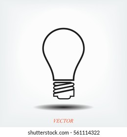 bulb icon, vector best flat icon EPS 10