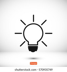 bulb icon, vector best flat icon, EPS 10