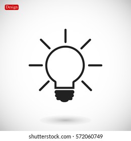 bulb icon, vector best flat icon, EPS 10