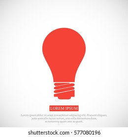 bulb icon, vector best flat icon EPS 10