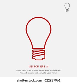 bulb icon, vector best flat icon EPS 10