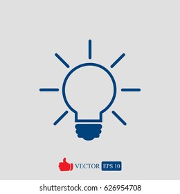 bulb icon, vector best flat icon, EPS 10