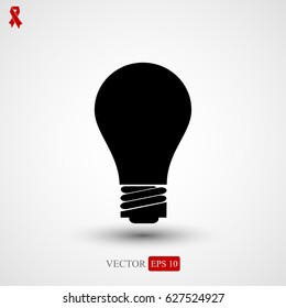 bulb icon, vector best flat icon EPS 10