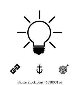 bulb icon, vector best flat icon, EPS 10