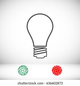 bulb icon, vector best flat icon EPS 10