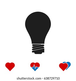 bulb icon, vector best flat icon EPS 10