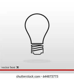 bulb icon, vector best flat icon EPS 10