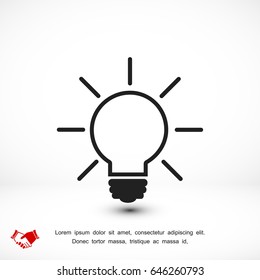 bulb icon, vector best flat icon, EPS 10