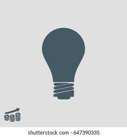 bulb icon, vector best flat icon EPS 10