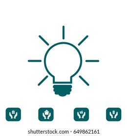 bulb icon, vector best flat icon, EPS 10