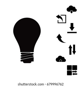bulb icon, vector best flat icon EPS 10