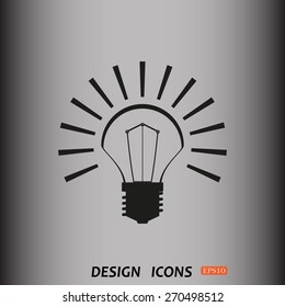 bulb icon. icon. vector design