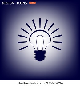bulb icon. icon. vector design