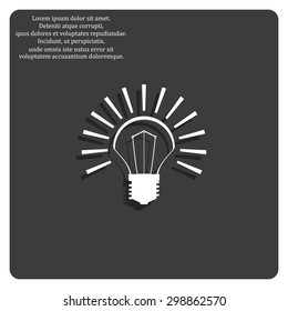 bulb icon. icon. vector design
