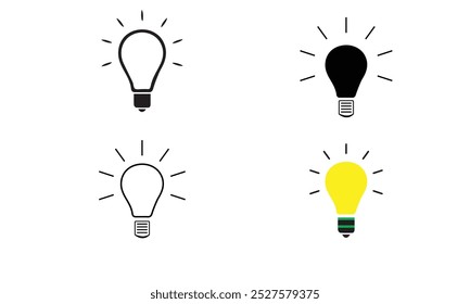 Lampe Symbol Vektor Design-Set.