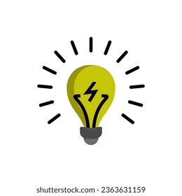 plantillas de diseño de vectores de iconos de bombilla 