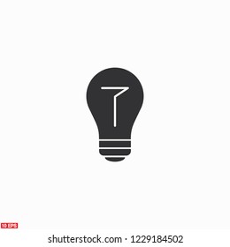  bulb icon. Vector  Eps 10 
