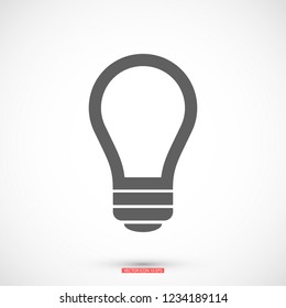  bulb icon. Vector  Eps 10 