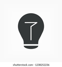  bulb icon. Vector  Eps 10 