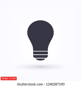  bulb icon. Vector  Eps 10 