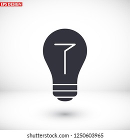  bulb icon. Vector  Eps 10 