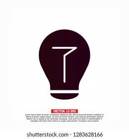  bulb icon. Vector  Eps 10 