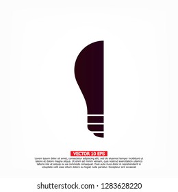  bulb icon. Vector  Eps 10 