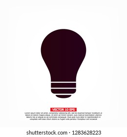  bulb icon. Vector  Eps 10 