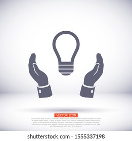 bulb icon. Vector Eps 10 . Lorem Ipsum Flat Design