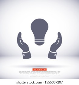 bulb icon. Vector Eps 10 . Lorem Ipsum Flat Design
