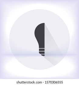 bulb icon. Vector Eps 10 . Lorem Ipsum Flat Design
