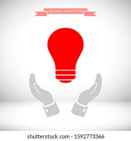 bulb icon. Vector Eps 10 . Lorem Ipsum Flat Design