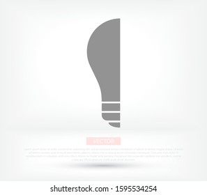 bulb icon. Vector Eps 10 . Lorem Ipsum Flat Design