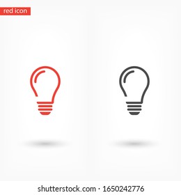 icono de la bombilla Vector Eps 10 Lorem Ipsum Símbolo de luz de diseño plano