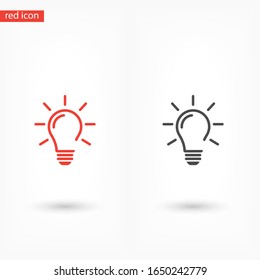 bulb icon Vector Eps 10 Lorem Ipsum Flat Design light lamp symbol
