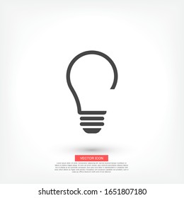 bulb icon Vector Eps 10 Lorem Ipsum Flat Design light lamp symbol