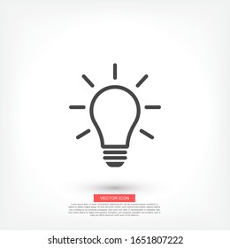 bulb icon Vector Eps 10 Lorem Ipsum Flat Design light lamp symbol